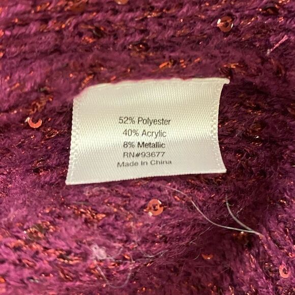 A.N.A pink sequin crew‎ neck sweater tunic - Picture 3 of 6